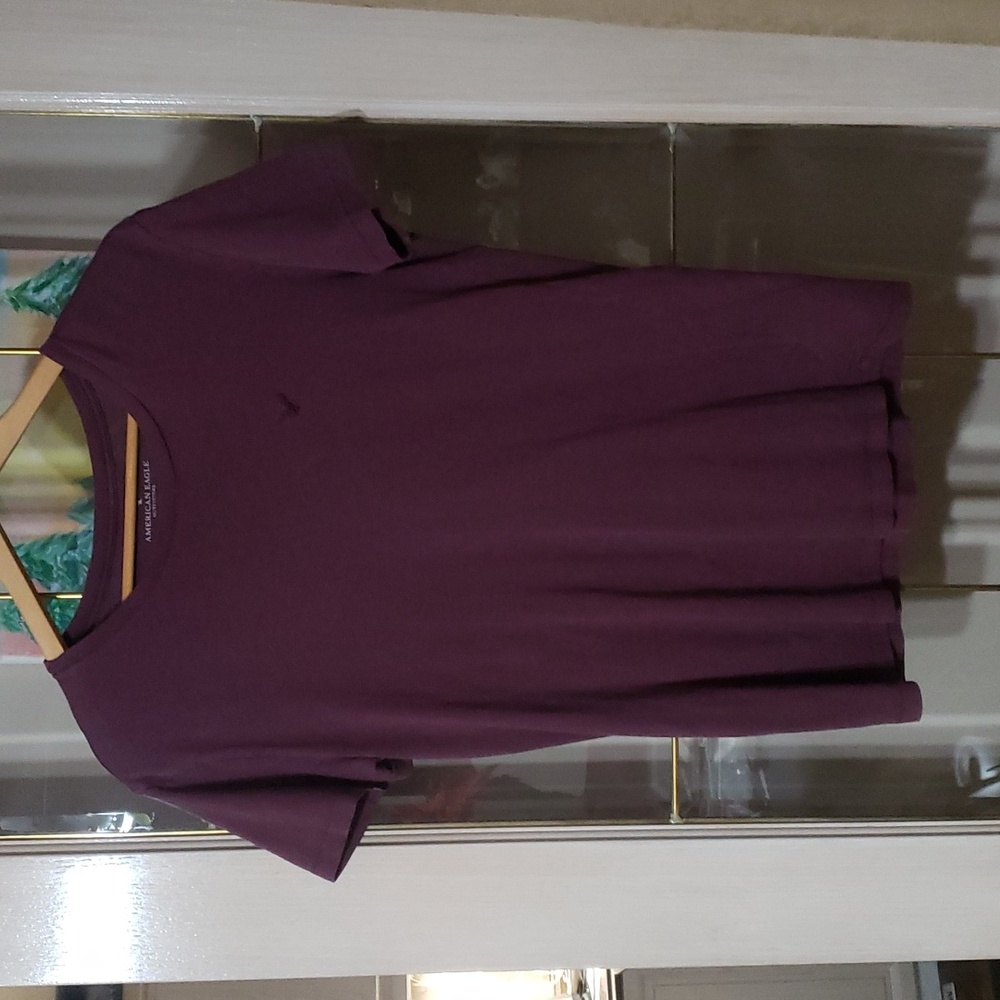 American Eagle Outfitters Short Sleeve T Shirt in Burgundy/Plum. Men's. Size XS.